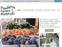 Tablet Screenshot of pendletonfarmersmarket.net